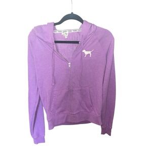 Y2K PINK Victoria's Secret Full zip Hoodie Purple, Size S‎